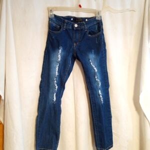 Kroix Girl’s Blue Jeans Distressed Size 6 Inseam 23”